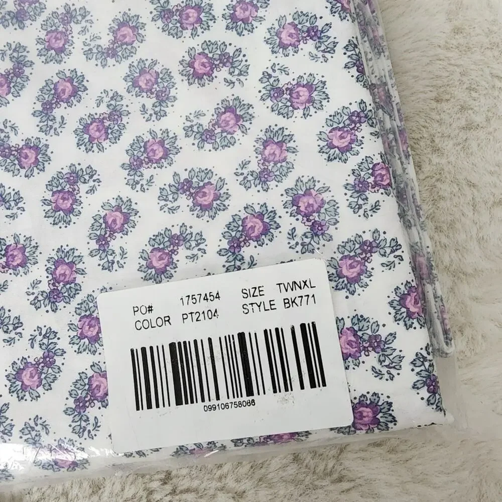 J. Crew Home Purple Floral Paisley Duvet Set Twin/Twin XL 100% Cotton NEW BK771